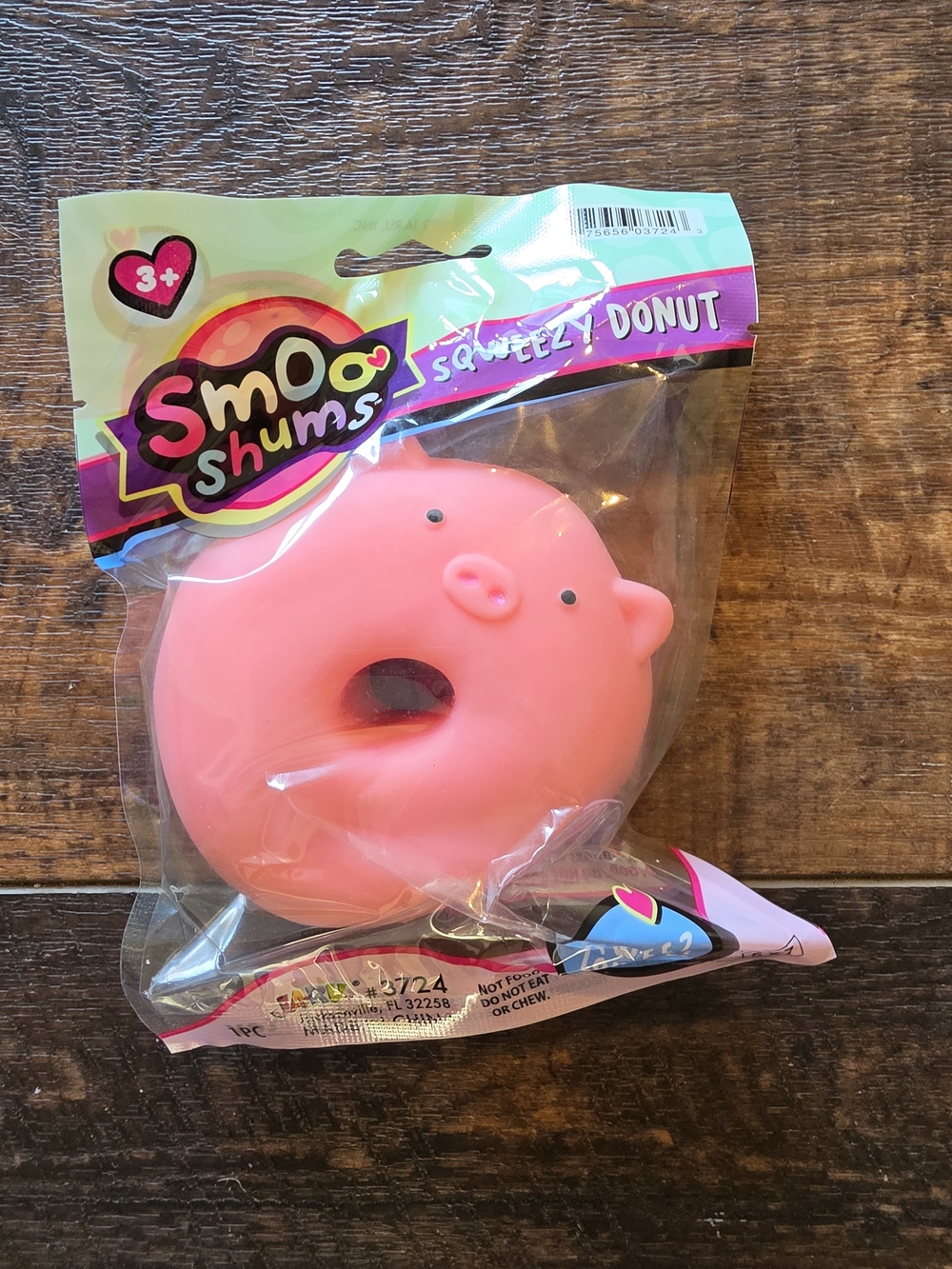 Smoo Shums Squeezy Donut Squishy Toy - Pink